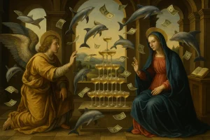 『泡立つ受胎告知』 — Annunciation in Fizz